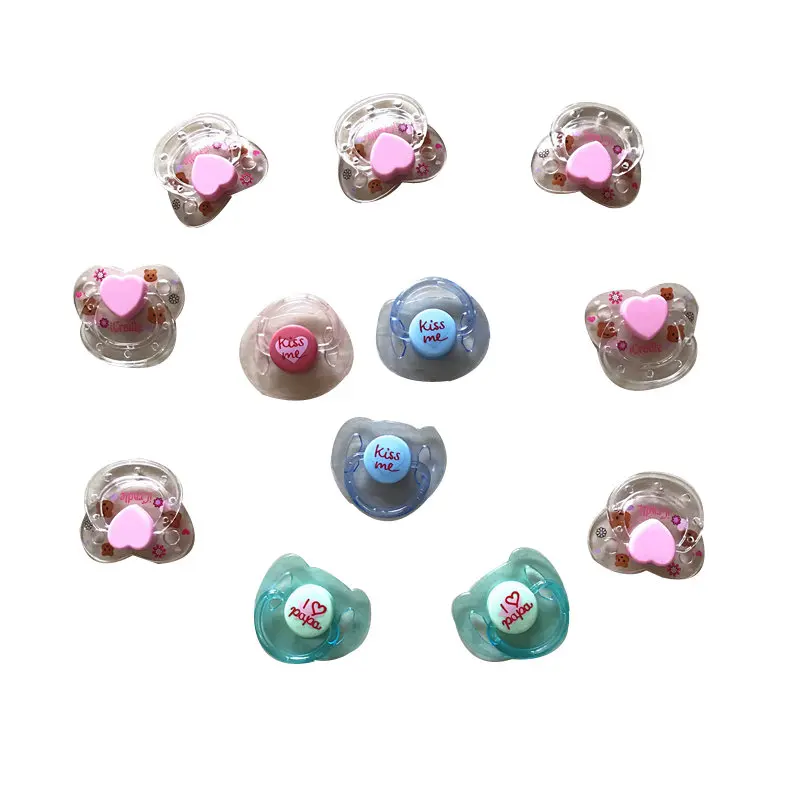 

10 pieces / lot Special Design Magnet Pacifiers For Silicone Reborn Dolls Pacifiers Nipples Lovely Magnetic Dummy Fit For DIY