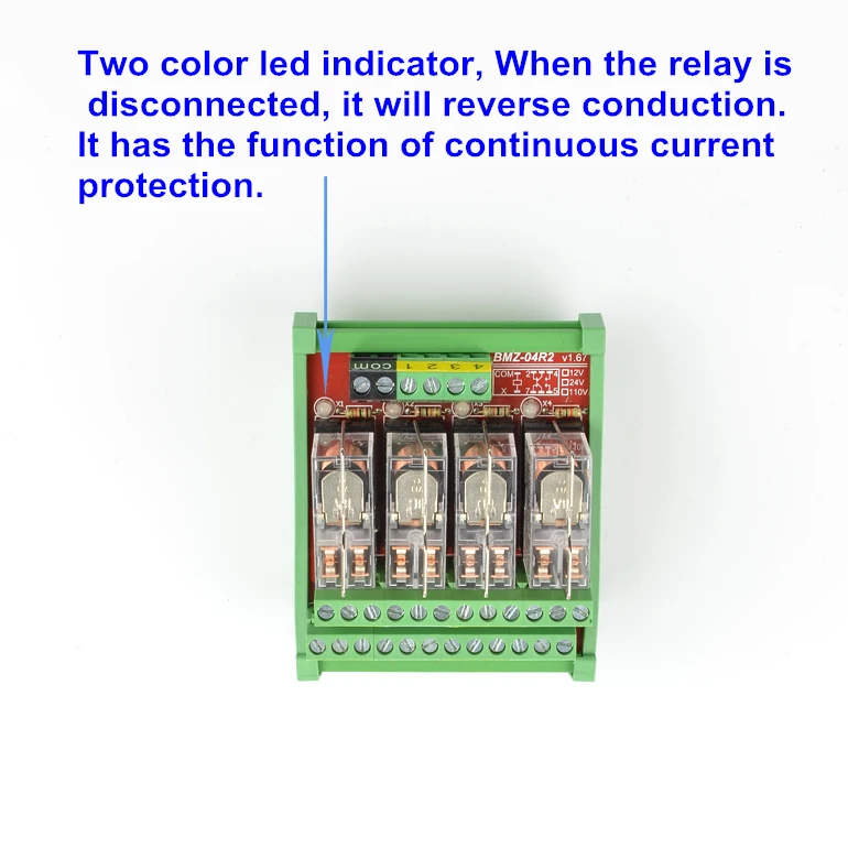DIN рейку 4 канала 5A DPDT релейный модуль 2 нет+ 2 NC OMRON G2R-2 DC12v 24 В Реле PLC сигнал изоляции усилитель