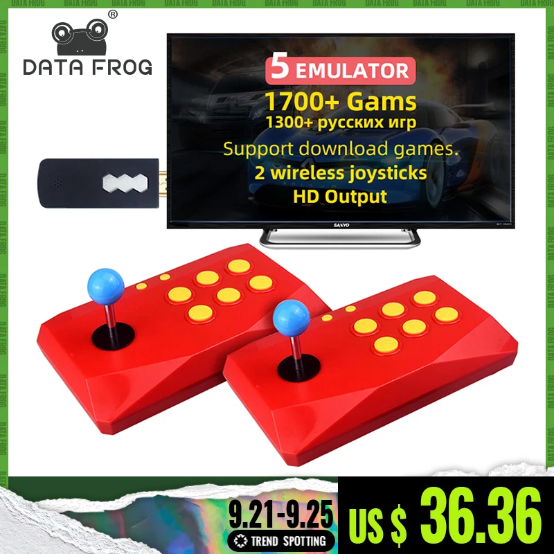 Игровая консоль Data Frog 4K поддержка GBA/SFC/SEGA/MAME построенная в 1700 + Классическая Ретро