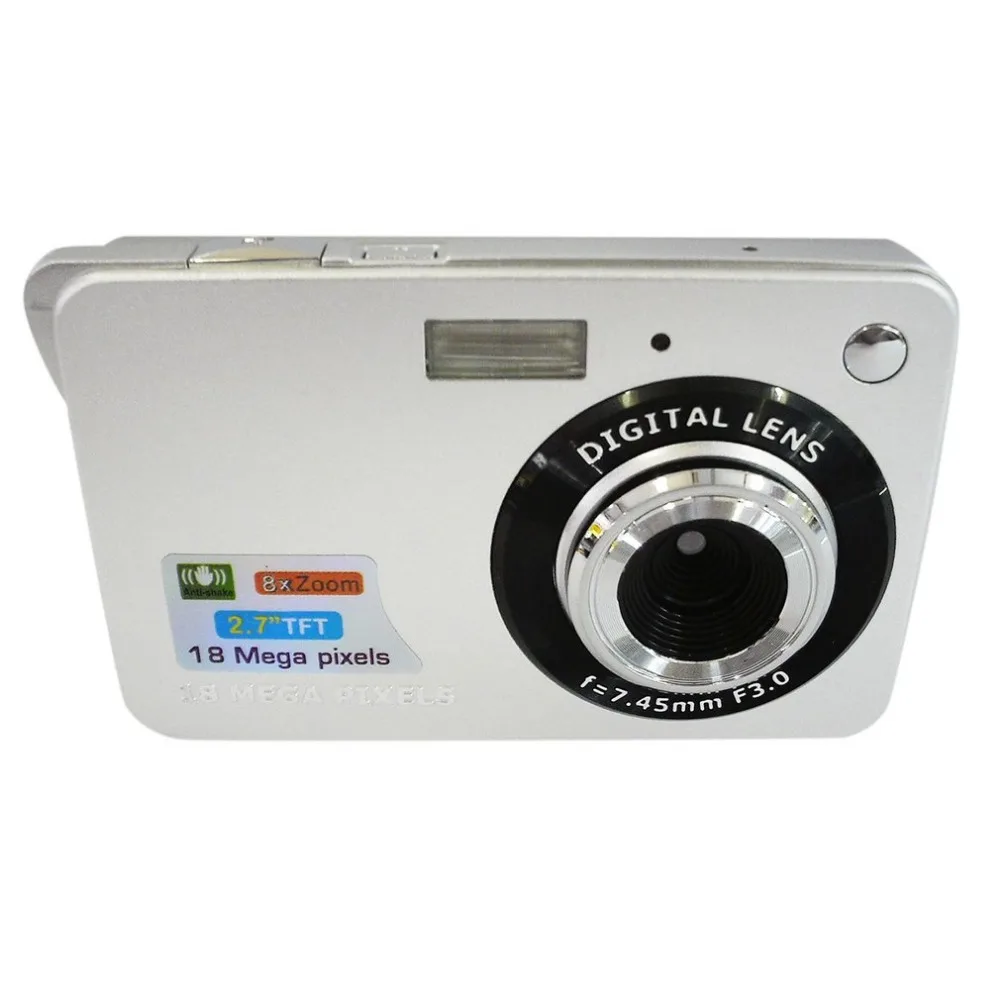 DC530 2.7'' TFT LCD Digital Camera HD 720P 18MP Digital Video Camera Camcorder with 8X Digital Zoom Anti-shake 5MP CMOS Sensor