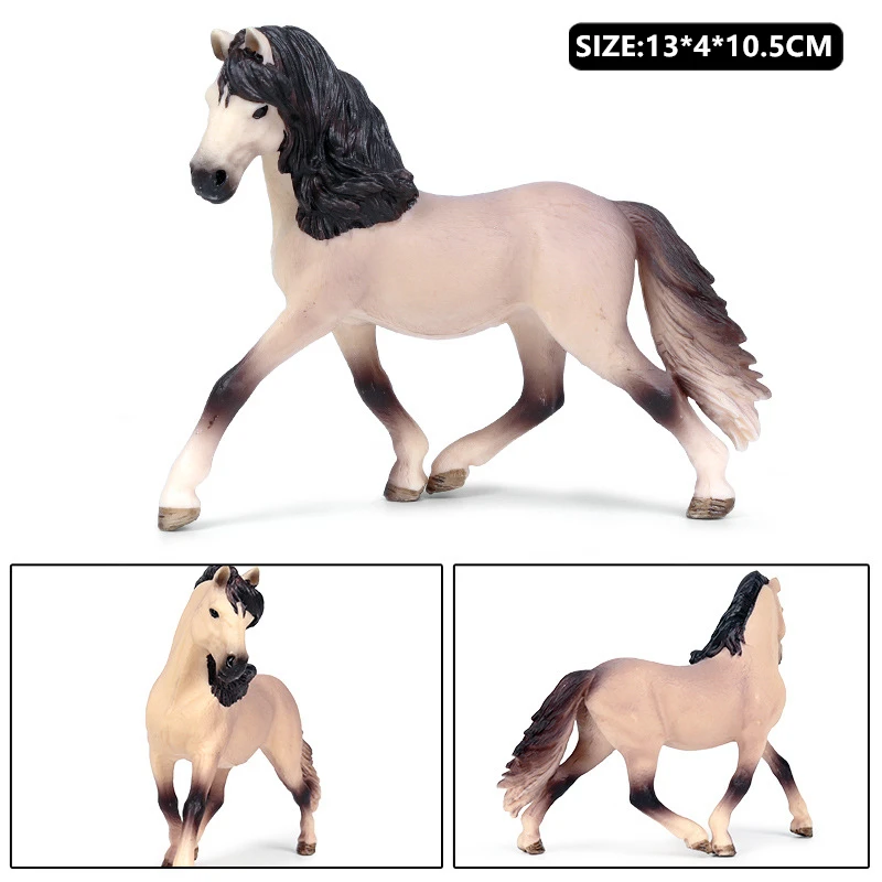Children's Simulation Zoo Model Toys Wildlife World Eight Horses Figure Maxima Horse Racing Plastic Collecting gifts Toy model