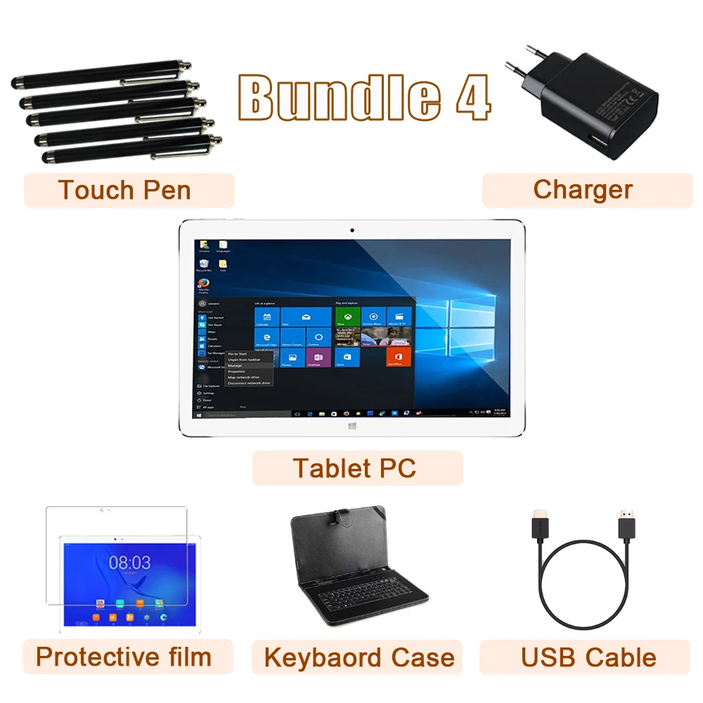 Комплект 4 Teclast P80 Pro планшет Android сенсорный экран 8 дюймов 1280*800 3 ГБ ОЗУ 16 Гб ПЗУ двойной WiFi Android 7,0 MTK8163 четырехъядерный планшет gps - Комплект: Комплект 4