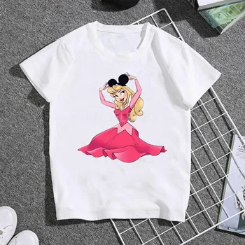 

Funny Mickey Princess T shirt For Girls 2020 Summer Kids Tops VOGUE Baby Clothes Cartoon Funny Children T-shirt,HKP5360