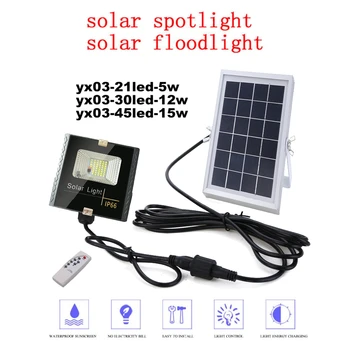 

Upgraded LED LED Solar Power Street Light Lamps With Controller Waterproof Outdoor Lamp remote timer split mount indoor home sec