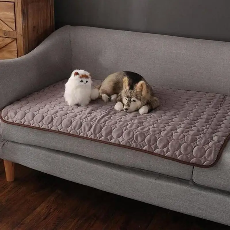 

Cool Pad Summer Mat Breathable Cotton Pet Cushion Heat Relief Durable Light Pet Mat Comfort None Toxic Bed Cat Cooler Dog