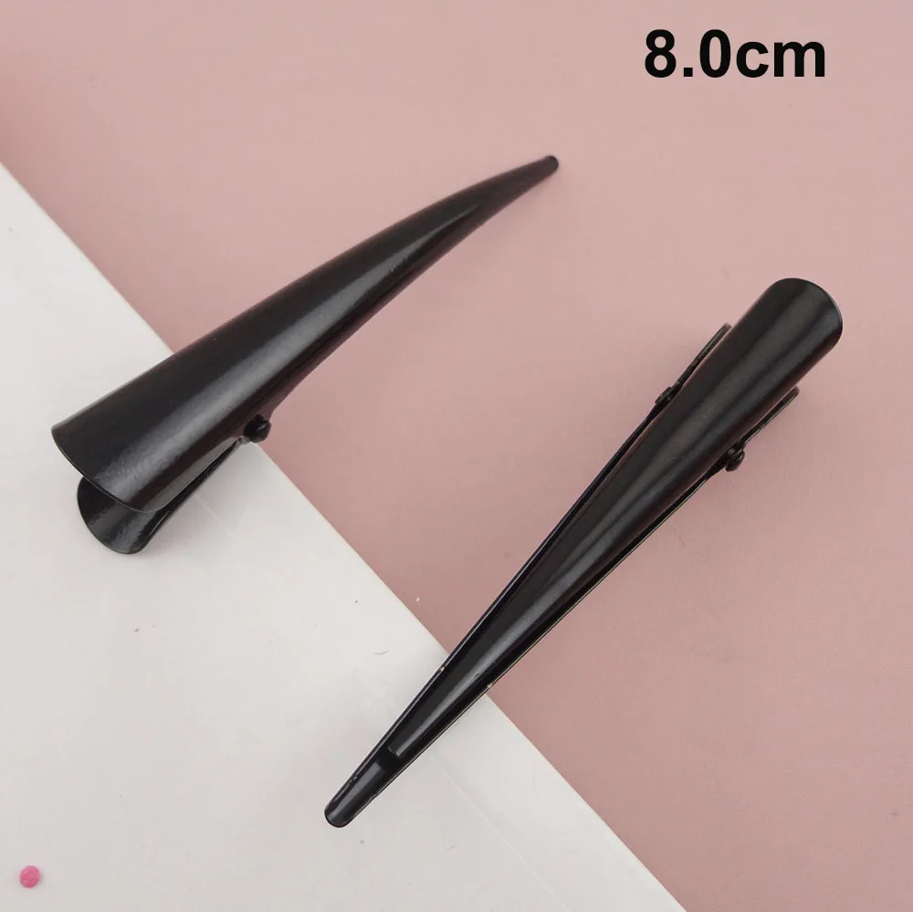 8.0cm black hairpins 4 шт 6,0 см 8,0 см черный, серебристый цвет обычный металл заколки-клюв для женщин и девушек; филигранный цветок парикмахерские шпильки для парикмахерских - Цвет: 8.0cm black hairpins