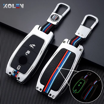 Custodia per chiave Auto in lega di zinco Shell Fob per Mercedes Benz classe E S W213 E200 E260 E300 GLA CLA GLC GLE GLB AMG accessori Auto