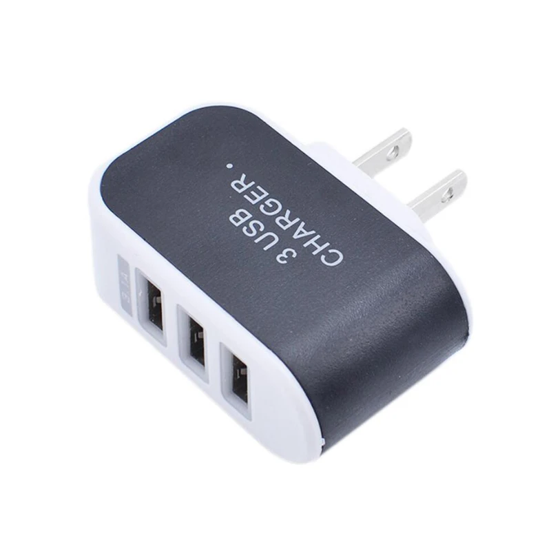 US EU Plug 3 настенные usb-зарядные устройства 5 в 3.1A светодиодный адаптер для путешествий удобный адаптер питания с тройными usb-портами для сотового телефона