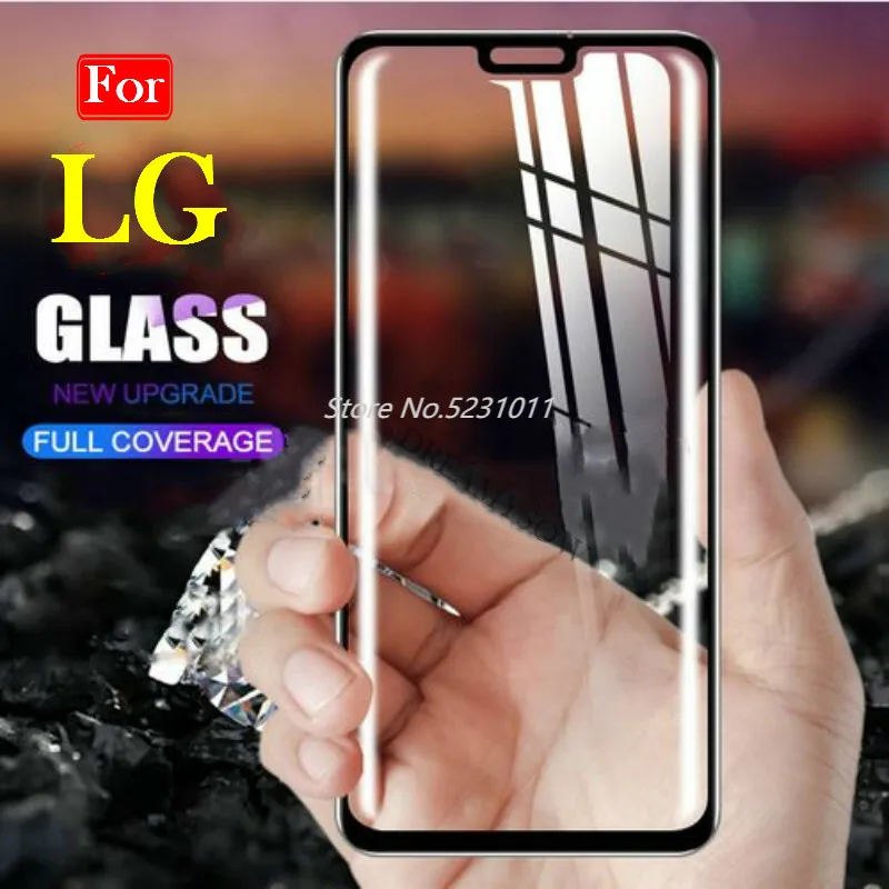 2.5D полное покрытие Экран протектор для LG Q60 Q7 Q6 G6 G7 G8 K10 2017 2018 закаленное Стекло на