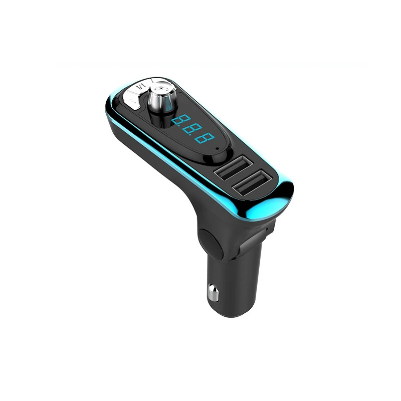 Автомобильный Bluetooth mp3 автомобиль синий снаружи hands-free fm-передатчик автомобиля Bluetooth автомобильные аксессуары XC-111 - Название цвета: Синий