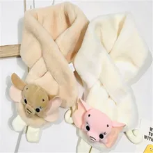 Милый шерстяной шарф с крестиком из мультфильма dumbo, зимний теплый шарф maomao с воротником для мальчиков, серия han, для девочек, X122