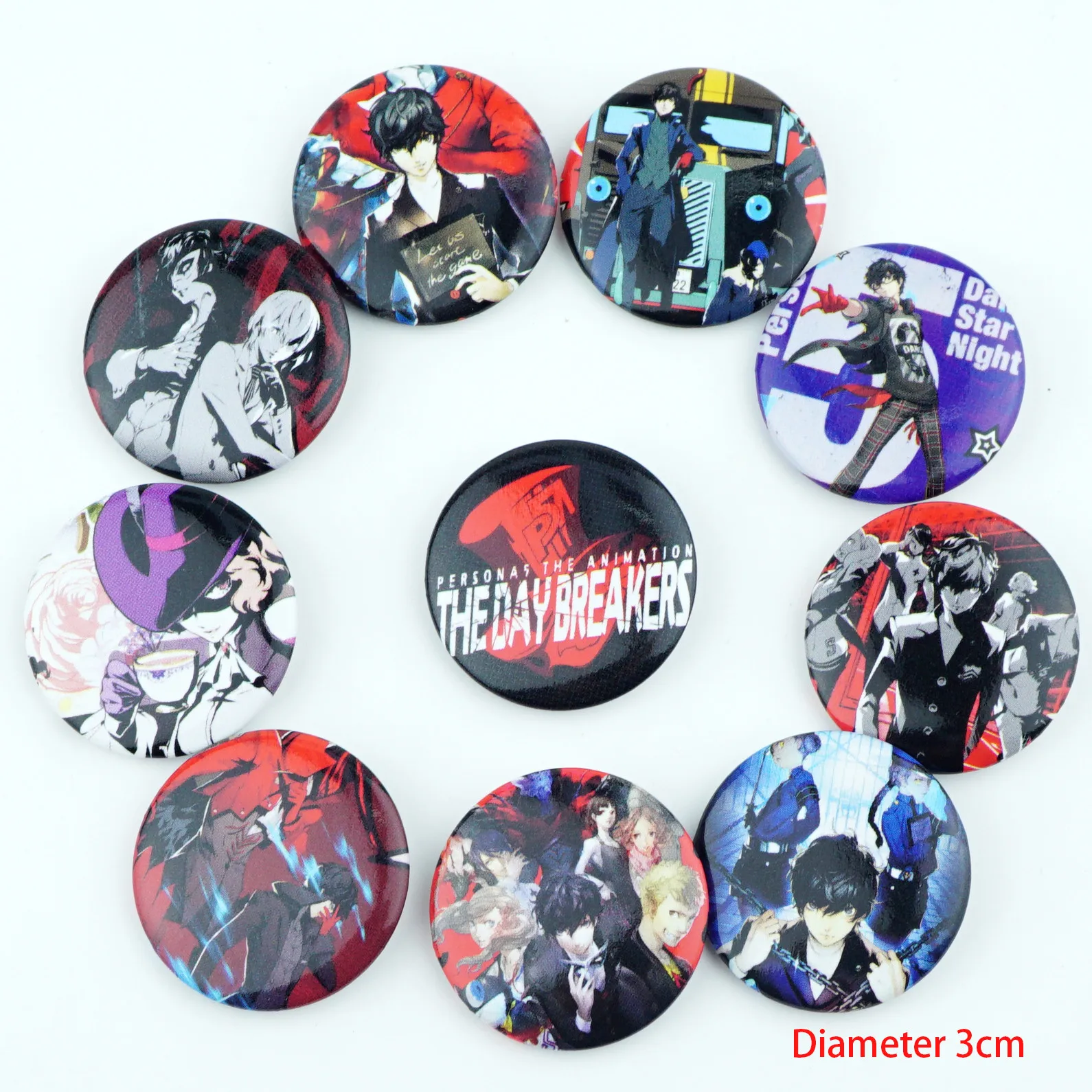 10 шт./компл. японская аниме игра Persona 5 P5 значки булавки брошь нагрудный орнамент
