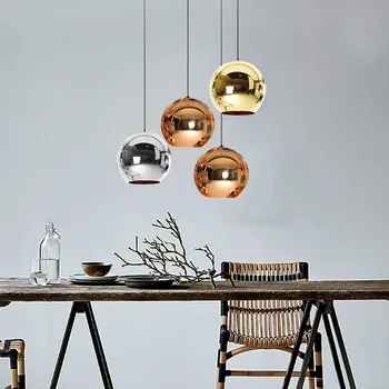

Ball Globe Pendant Lights Hanging Lamp Kitchen Light Fixtures Creative LED Glass Decoration Living Room Bedroom Coffee Store Bar