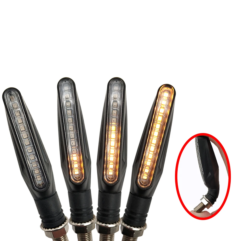 Motocicleta Universal luz LED de intermitente indicador ámbar intermitente para Kawasaki Z1000SX Z750 Z1000 Z650 Z900 Z800 Z250 Z300