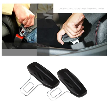 

2pcs Universal Car Seat Belt Clips 2.1cm Two-point Car Seat Belt Elbow Lock Tongue Safety Belt Replacement Insert