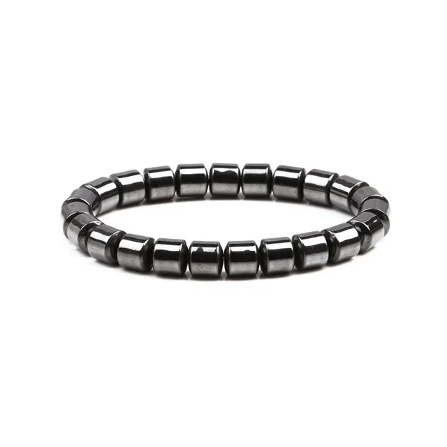 Fashion Energy Hematite Magnetic Bracelets Men Nature Silver color Hematite Charm Bracelets for Women High Polish Energy Jewelry Lucky Bracelets