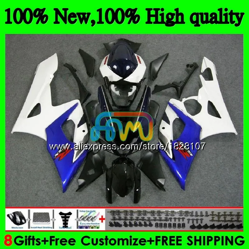 Синий средства ухода за кожей для SUZUKI GSXR-1000 GSX R1000 GSXR 1000 CC 05 06 42BS. 1 GSX-R1000 1000CC 05 06 K5 GSXR1000 2005 2006 обтекатель