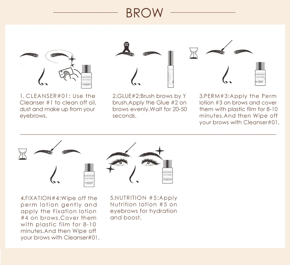 BANXEER Lash Lift Kit Perming Brow Laminate Nature Eyelash and Brow