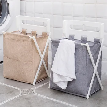 

X-shape Foldable Dirty Laundry Basket Organizer Printed Collapsible Home Waterproof Laundry Hamper Sorter Laundry Basket Large