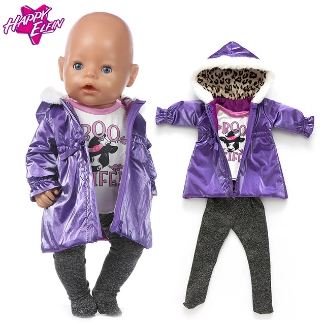 2022 New Down jacket + leggings Doll Clothes Fit For 18inch/43cm born baby Doll clothes reborn Doll Accessories 7