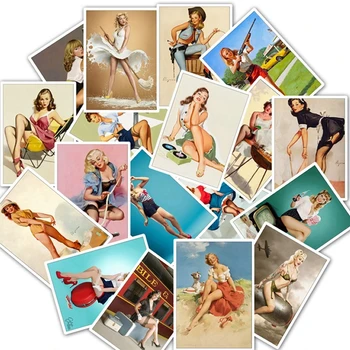 

25Pcs Mixed Soviet USSR CCCP Sexy Girl Poster Stickers Skateboard Suitcase Luggage Guitar Graffiti Stickers Kids Classic Toy