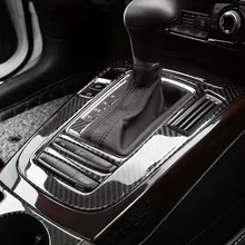 רכב סטיילינג קונסולת הילוכים קישוט מסגרת פחמן סיבי הילוך פנל מדבקות Trim לאאודי A4 B8 Q5 A5 אוטומטי אבזרים