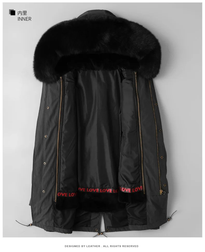 5XL мужские парки, зимняя куртка, длинные пальто с капюшоном, зимняя верхняя одежда, мужской воротник из натурального Лисьего меха, подкладка из меха норки, съемная ветровка