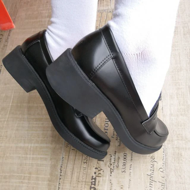 Униформа обувь Uwabaki японский Jk круглый носок для женщин девочек школьников Лолита Черный Коричневый обувь для косплея резиновая подошва