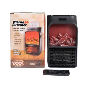 

Heating Fan Durable Light Flame Remote Control Mini Heater Office Home Power Saving Fast Electric Heater Wniter Warm Fan