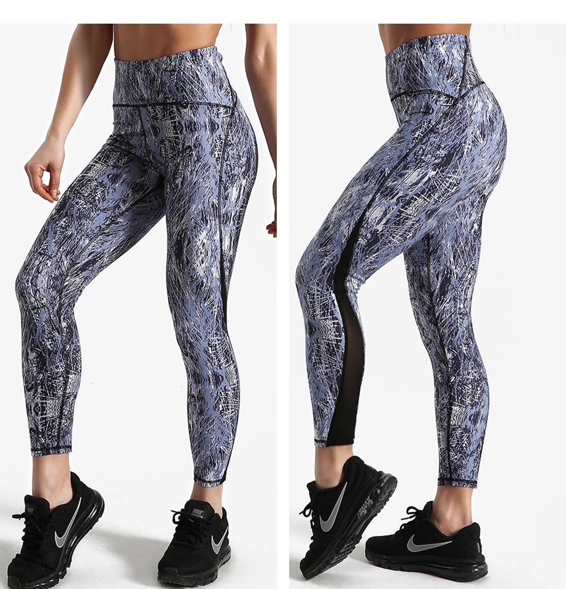 compression leggings Crazy Sales Printed Legging Fitness Black Push Up Mesh Leggins Sexy High Waist Legins Workout Jeggings spanx faux leather leggings