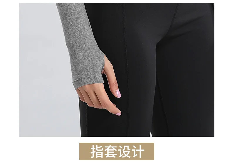 Crop Tops Sports Suits for Women Long Sleeve Yoga Shirts for Women Tracksuits Workout Shirts SportsWear Teens Tops Spring Autumn