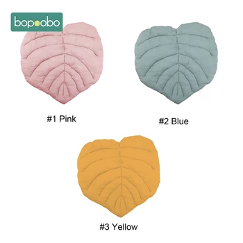 

Bopoobo 1PC Cotton Leaves Cushion Tapis Enfant Toys mat for children Rug Blanket Rugs Baby Gym Carpet Newborn Kids Room Decor