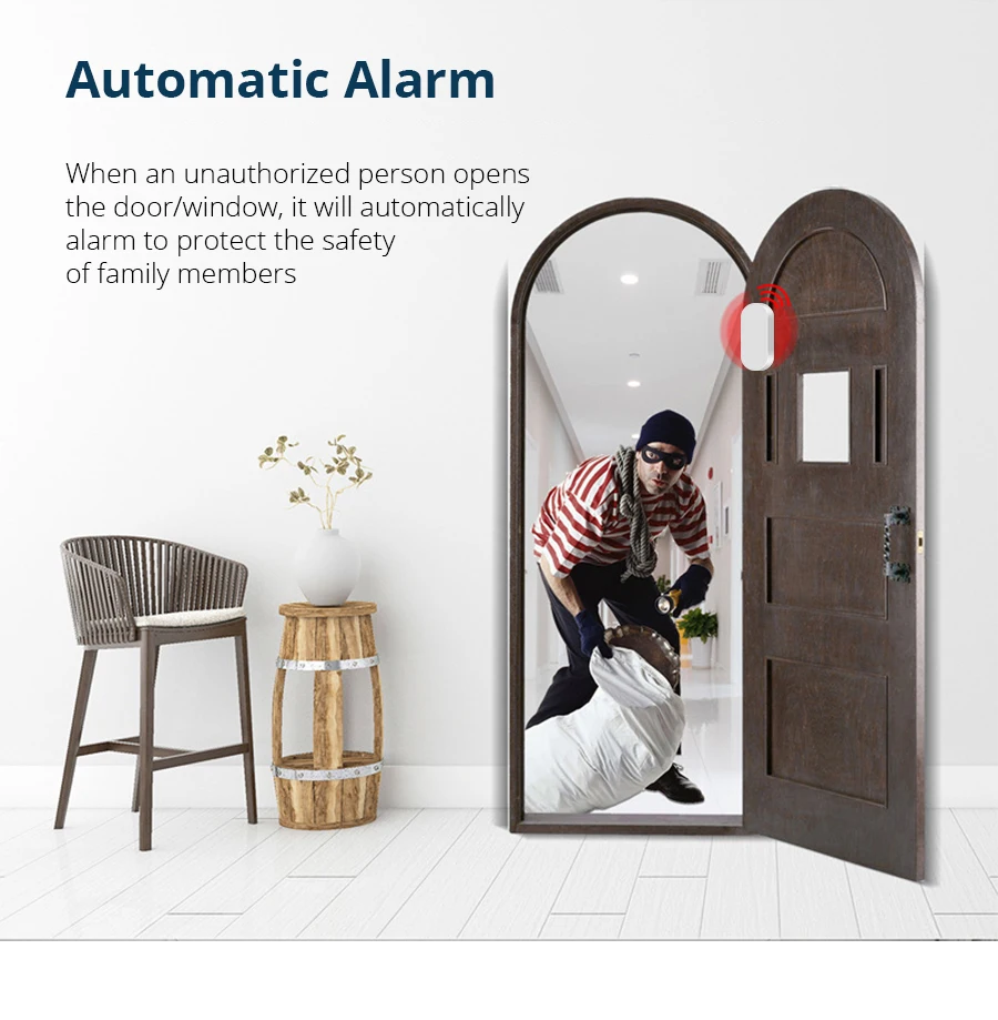 Zemismart Zigbee Smart Door Sensor Security Equipment Door Window Detectors Real