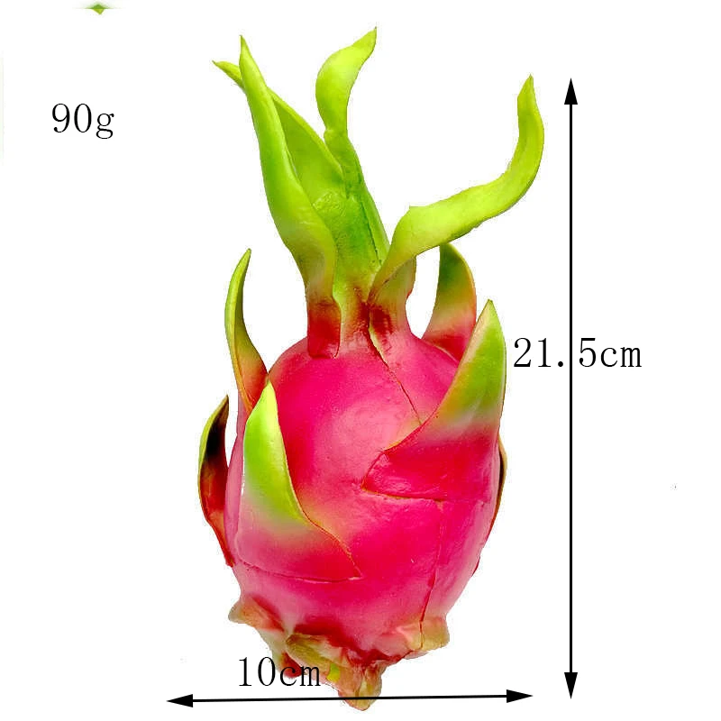 Artificial Fruits and Vegetables Simulation artificial fruit PU simulation dragon fruit early education photography props window model false dragon home
