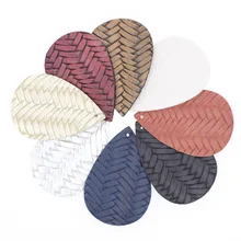 10 шт./лот из искусственной кожи серьги аксессуары для женщин сделай сам сделать серьги черные каплевидные этнические серьги в стиле бохо очаровательные ювелирные изделия разъем