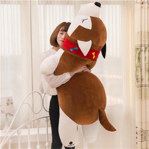 Fancytrader 51'' Giant Stuffed Husky Dog Hugging Pillow Toy Big Stuffed Animal Lying Husky Dog Toy Kids Gift 130cm 2 Colors (4)