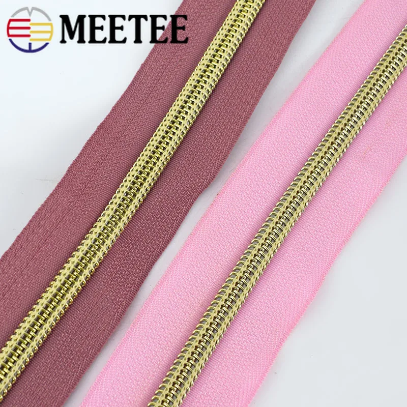 Meetee 4/8 метров 5# разъемная застежка-молния нейлона несколько Цвет катушки застежки-молнии для шитья DIY одежды текстиль Декор пакетов с застежкой-молнией аксессуары ZA030