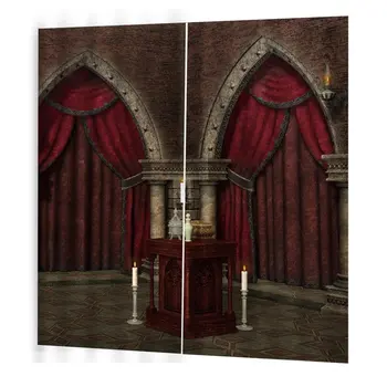 

21-7 European Arch Curtain 140*100 Creative Home Interior Bedroom Living Room Curtain Hotel Decorative Curtain