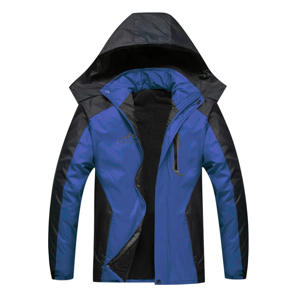 Мужские зимние куртки для пеших прогулок, водонепроницаемые, с капюшоном, на молнии, шапка, куртка, парка, теплая, Спортивная, для улицы, пальто, мужская куртка