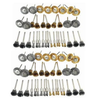 

72pcs Stainless Steel Brass Wire Wheel Brushes Set Wheel Polishing Pad Brushes Set Kit For Rotary Tool Polishing Rust Removal