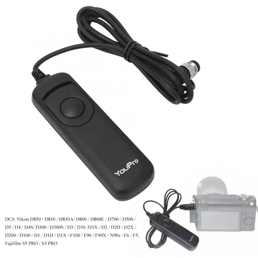 YouPro YP-20 DC0 камера проводной пульт дистанционного спуска затвора для Nikon D850/D810/D800/D700/D500/для Fuji S5 PRO/S3 PRO для Kodak DCS-14N