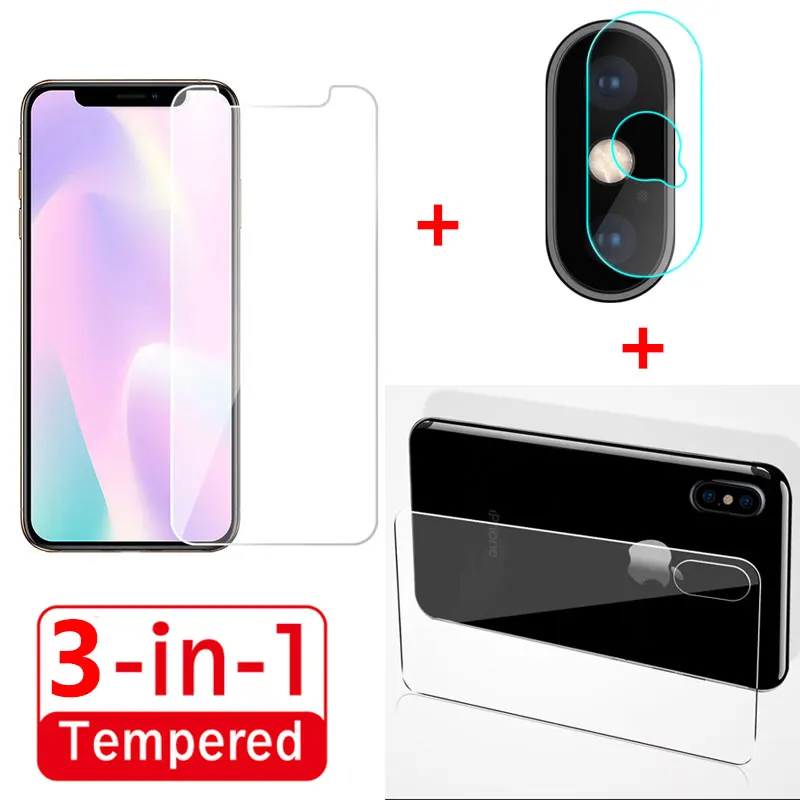 

Front+Rear Back+Lens Camera Tempered Glass For iPhone 11 Pro Max 2019 Protective Glass Screen Film Protector for iPhone Xs Max