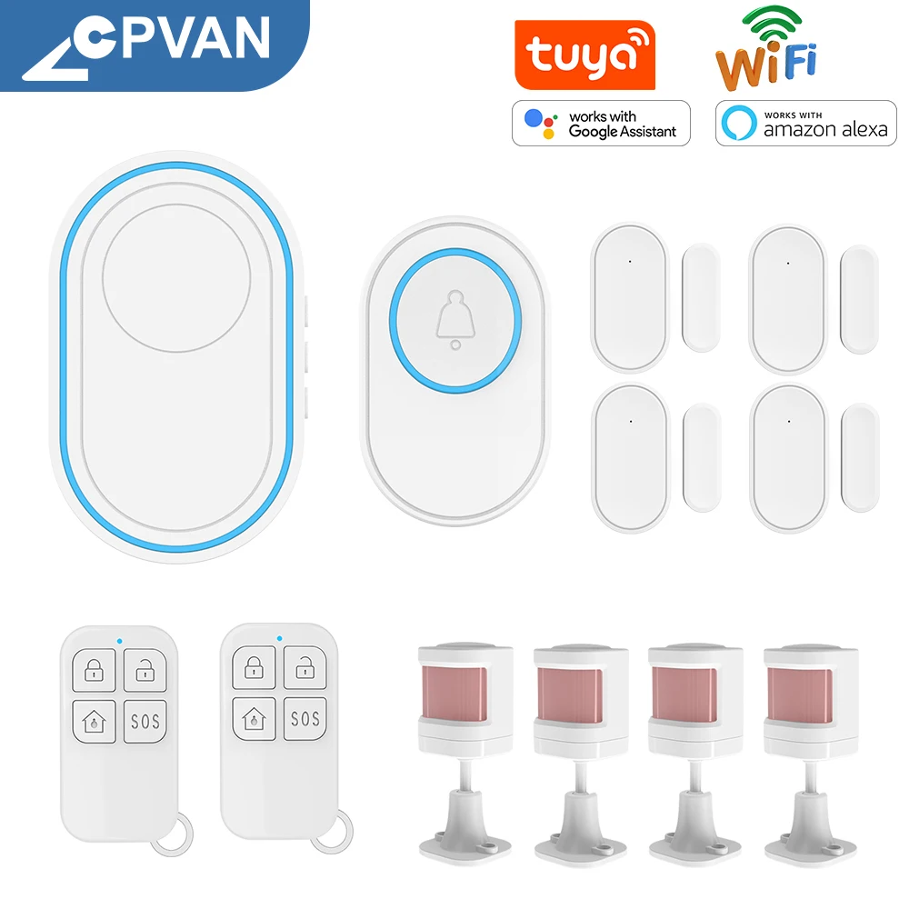 Комплект охранной сигнализации с Wi-Fi беспроводная система дистанционным