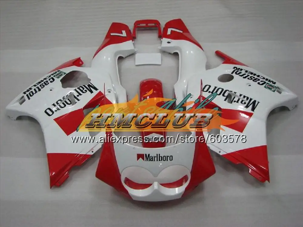 Корпус для YAMAHA FZR250R FZRR FZR 250 250R 1986 1987 1988 1989 124CL. 0 FZR250RR FZR-250 FZR250 86 87 88 89 обтекатель, цвет красный, белый blk - Цвет: No. 23