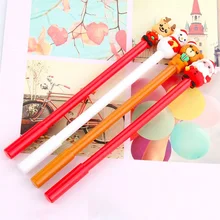 1 шт., милая Рождественская серия гелевых ручек с мультяшным рисунком, креативная, свежая, Офисная ручка для студентов, канцелярские принадлежности