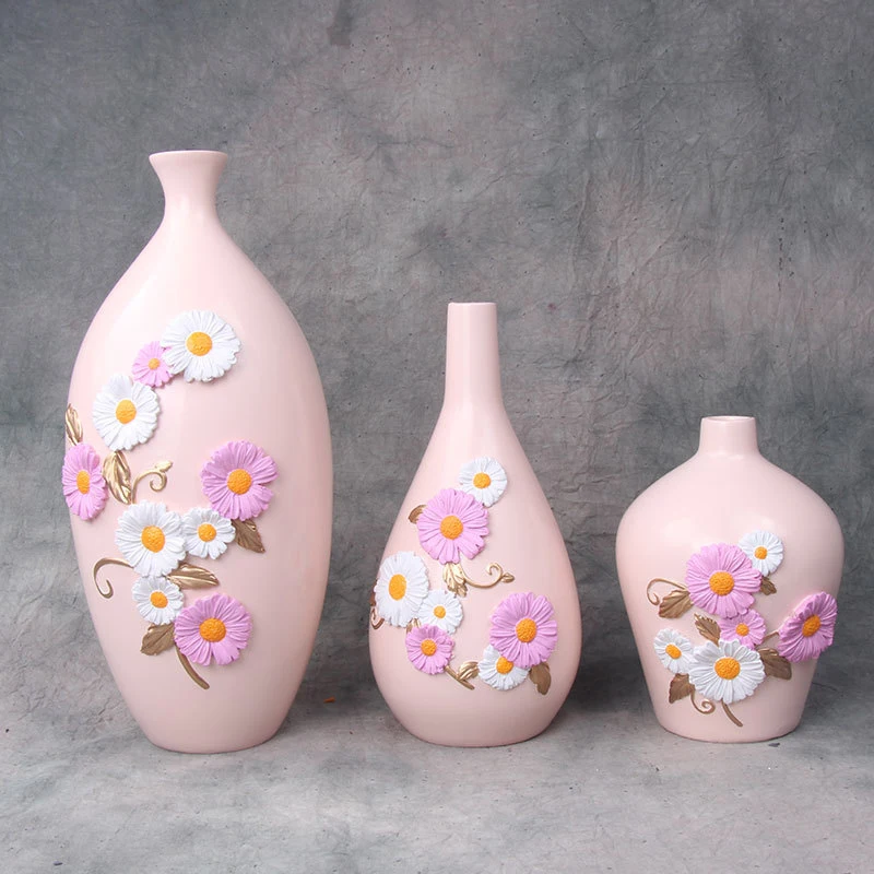 Strongwell Nordic Pastoral Pattern Flower Vase Resin Vase Green Plants Hydroponic Device Nordic Vase Desktop Home Decoration