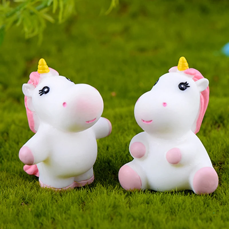 Современные рождественские фигурки в виде единорога для Хэллоуина миниатюрные