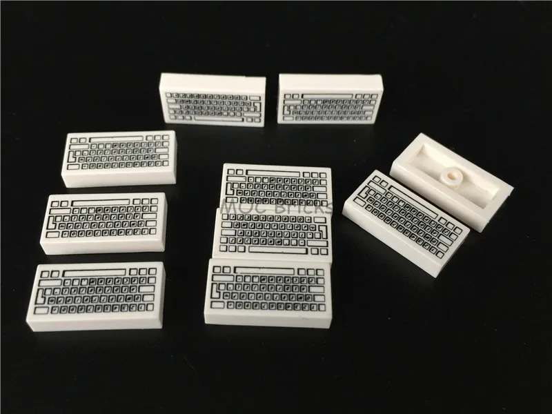 20 шт./лот декоративная плитка 1x2 с компьютерной клавиатурой Стандартный узор