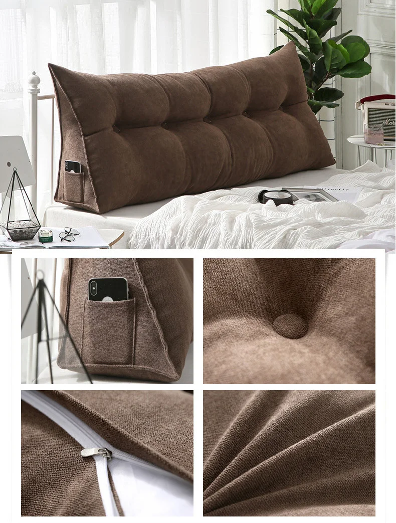 Mx Washable Long Bedside Pillows with Filling Modern Simplicity Sofa Cushions Single Double Home Cushion Tatami for Decorative