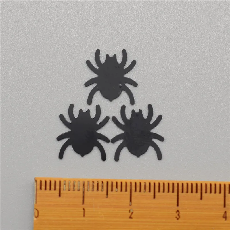 13mm black 300 шт.(25 г) 18*20 мм Хэллоуин паук свободные блестки красивые товары для рукоделия для скрапбукинга Diy аксессуары для детей DIY - Цвет: 13mm black